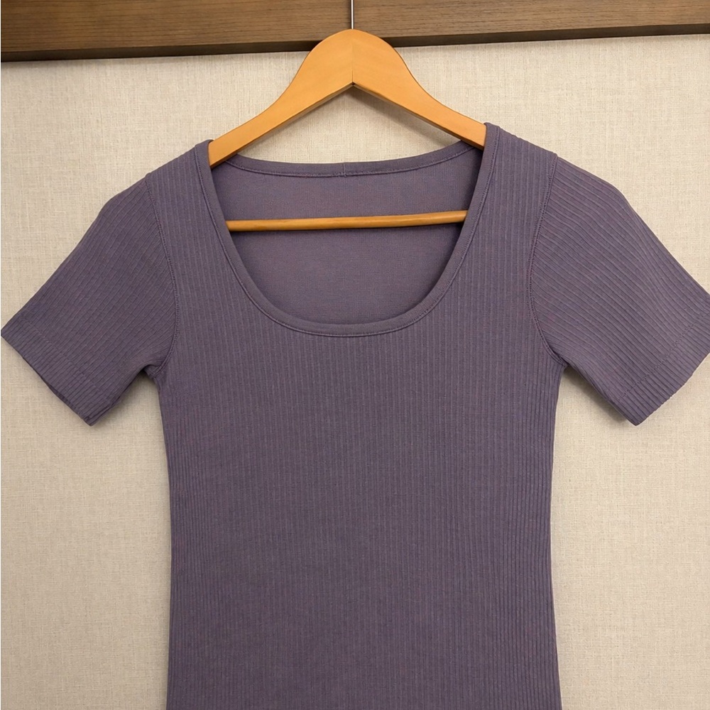 lululemon Wundermost Ultra-Soft Ribbed Nulu Scoop-Neck in Dusty Lavender
